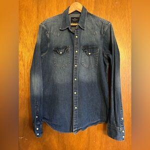 American Eagle Outfitters Blue Denim Shirt